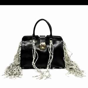 Black Shoulder Bag w/ Fringe